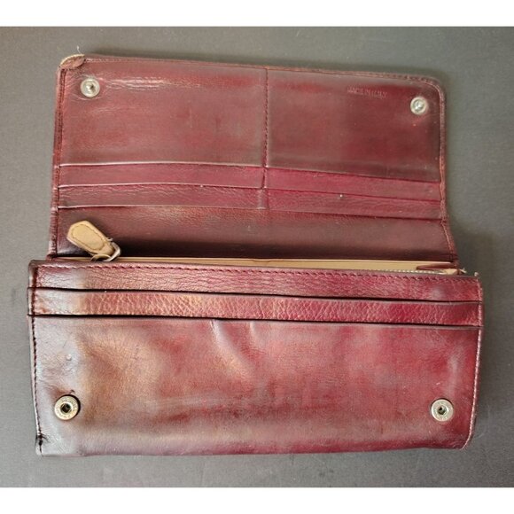 Vintage Prada Leather Wallet, Magenta Purple, Bow, Snap Close Italy READ - Picture 6 of 11